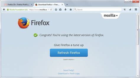 refresh firefox.